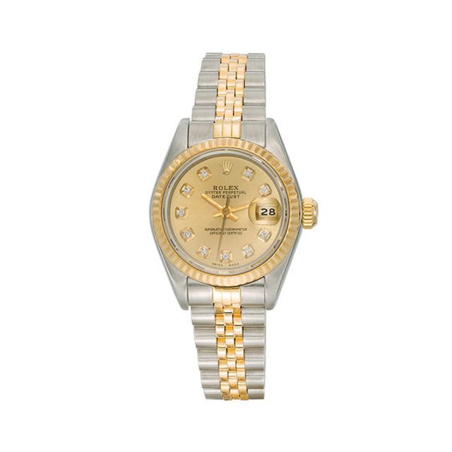 Zales Previously Owned Ladies Rolex Datejust 1 10 CT. T.w