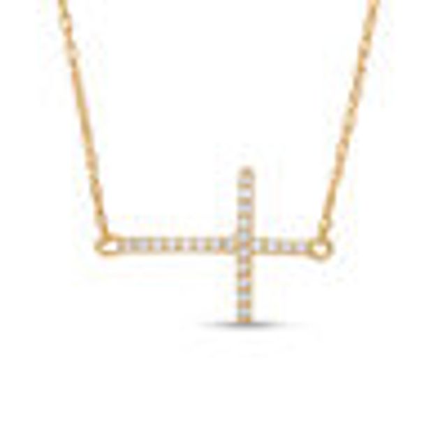 Zales sideways clearance cross necklace