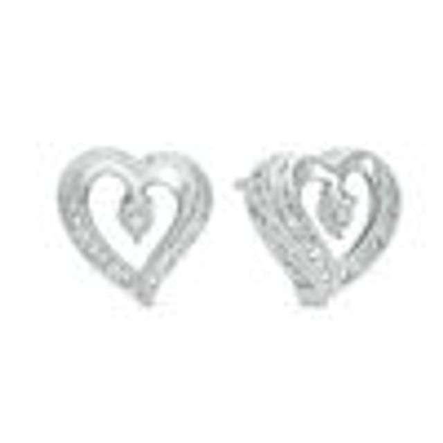 Zales heart diamond deals earrings