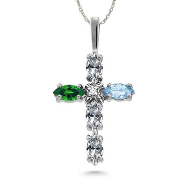 Zales birthstone cross necklace hotsell