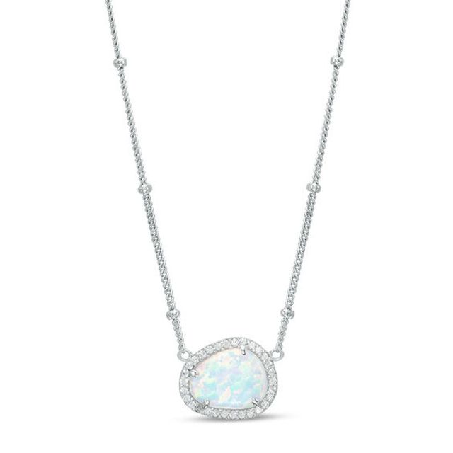 Lab created opal deals necklace