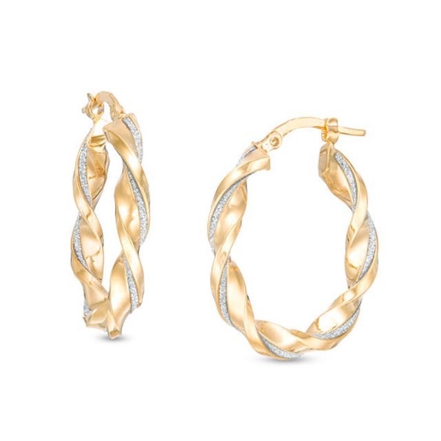 14k twisted hoop deals earrings