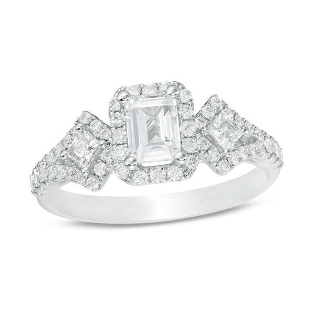 Zales 1-1/8 CT. T.w. Certified Emerald-Cut Diamond Past Present FutureÂ