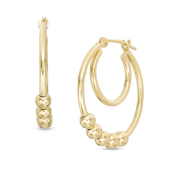 Zales 14k gold hoop on sale earrings