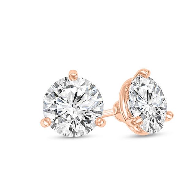 Zales rose gold stud on sale earrings