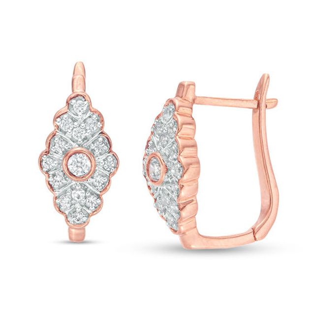 Zales rose gold store hoop earrings