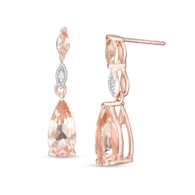 Zales morganite rose gold on sale earrings